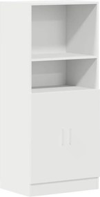 vidaXL Στήλη Κουζίνας Λευκή 57x41,5x131,5 εκ. από Επεξεργασμένο Ξύλο