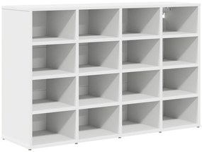 vidaXL Ντουλάπα Παπουτσιών Λευκό 52.5 x 30 x 50 εκ. Επεξεργασμένο ξύλο