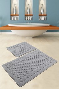 Bathmat Set (2 Pieces) Bambi Cotton - Grey Grey