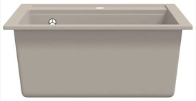 vidaXL Νεροχύτης με Μονή Γούρνα Μπεζ Γρανιτένιος