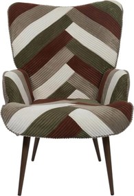 ΚΑΡΈΚΛΕΣ &amp; ΠΟΛΥΘΡΌΝΕΣ PATCHWORK LIVING ROOM ARMCHAIR SCOTT HD0549