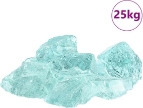 vidaXL Πέτρες Κήπου Τιρκουάζ 12 cm Γυαλί