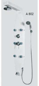 Sanitec A802 Χυτή Στήλη Ντους Υδρομασάζ Λευκή 22 x 50 / 7 x 135cm