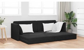 vidaXL Καναπές-κρεβάτι Μαύρο 213 x 76 x 77 εκ Βελούδο