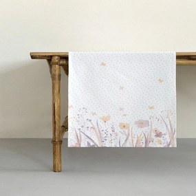 Runner Laurel White-Pink Nima 48Χ150 100% Cotton