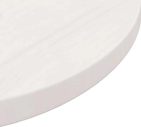 vidaXL Επιφάνεια Τραπεζιού Στρογγυλή Λευκή Ø60x3 εκ. Μασίφ Ξύλο Πεύκου