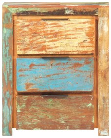 Συρταριέρα 59 x 33 x 75 εκ. από Μασίφ Ανακυκλωμένο Ξύλο - Πολύχρωμο