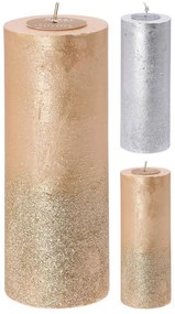 Kερί pillar με γκλίτερ 7x17cm, σε 2 επιλογές χρώματος