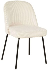 Καρέκλα Votsalo 03-1043 50x60x82cm Cream-Black Μέταλλο,Ύφασμα