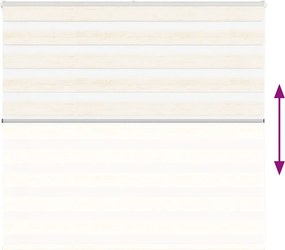 vidaXL Ζέβρα τυφλή μπεζ μάρμαρο Πλάτος υφάσματος 150,9 εκ. Πολυεστέρας