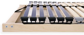 vidaXL Βάση κρεβατιού με λάμες Καστανό 120 x 190 εκ Στερεό Ξύλο Μηλιάς