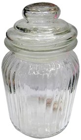 Βάζο γυάλινο με πώμα 19,5 cm - Ανά 2 Τμχ