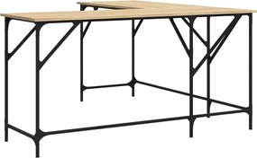 vidaXL Γραφείο Sonoma Δρυς 149 x 149 x 75 εκ. από Επεξεργασμένο Ξύλο