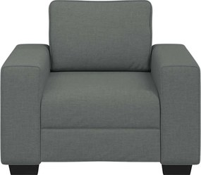 vidaXL Πολυθρόνα Σκούρο Γκρι 100x77x82 εκ. Ύφασμα