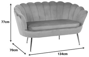 Καναπές Daimon Διθέσιος βελούδο σε Φυστικί 134x70x77εκ 134x70x77 εκ.