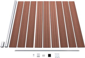 vidaXL Πάνελ Περίφραξης Καφέ 175 x 186 εκ. από WPC