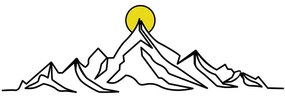 Διακοσμητικό Τοίχου Everest 279ENZ2617 119,5x37cm Black-Yellow Wallity Metal,Wood
