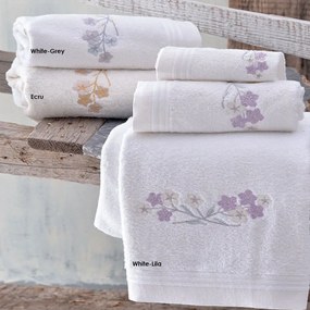 Πετσέτες Jolie Σετ 3τμχ Ecru Ρυθμός Σετ Πετσέτες 100% Cotton