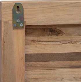 vidaXL Κεφαλάρι Φυσικό Στερεό Ξύλο Τίκ