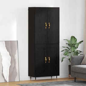 VidaXL Highboard Μαύρη Οξυά 69,5 x 34 x 180 εκ. Επεξεργασμένο Ξύλο