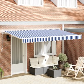 vidaXL Σκηνίτσα Αναδιπλούμενη Μπλε, Λευκό 400 x 200 cm