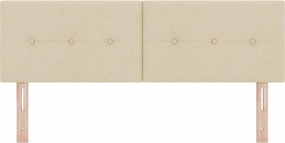 vidaXL Κεφαλάρι με κεφαλάρι Κρεμ 144 cm Τεχνητό Δέρμα