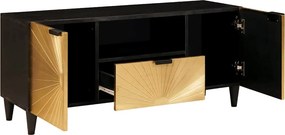 vidaXL Ντουλάπι TV Μαύρο και Χρυσό 105 x 33 x 46 εκ.