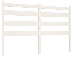 vidaXL Κεφαλάρι Κρεβατιού Λευκό 166 x 4 x 100 εκ. Μασίφ Ξύλο Πεύκου