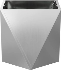 vidaXL Γλάστρα Ασημί 50 x 50 x 50 cm Επικαλυμμένος Χάλυβας