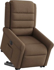 vidaXL Πολυθρόνα Ηλεκτρική Ανακλινόμενη Ανύψωση Σκ. Καφέ Υφασμάτινη