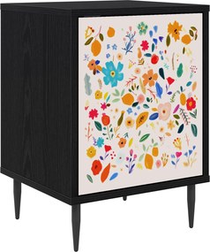 vidaXL Κομοδίνο MAINZ Μαύρη Δρυς 36 x 33 x 51 εκ. Επεξεργασμένο Ξύλο
