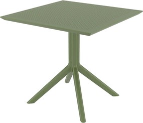 SKY OLIVE GREEN 80X80X74εκ. ΤΡΑΠΕΖΙ  ΠΟΛ/ΝΙΟΥ