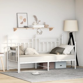 vidaXL Κρεβάτι Daybed  75x190 cm από Ατσάλι σε Λευκό