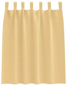 vidaXL Κουρτίνες με κουρτίνες 2 pcs Μπεζ 140x140cm Πολυεστέρας