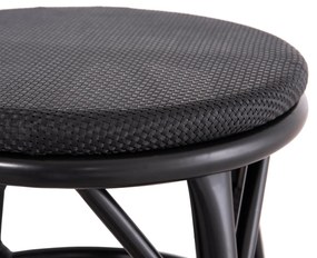Σκαμπό CHINO C6285.02 Μαύρο Αλουμινίου Bamboo Look με Textilene Φ36x46Υ εκ. 36x36x46 εκ.
