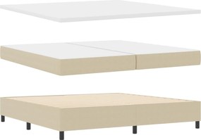 vidaXL LED Κρεβάτι με βάθρο Ανοιχτό Γκρι και Λευκό 200 x 200 cm