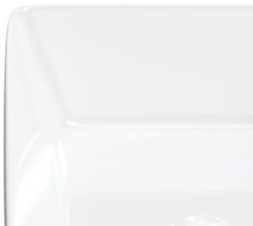 vidaXL Νιπτήρας Ορθογώνιος Λευκός 48 x 37 x 13 εκ. Κεραμικός