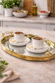 Stewehome Σετ πορσελάνινων φλιτζανιών καφέ για 6 άτομα λευκό Λευκό