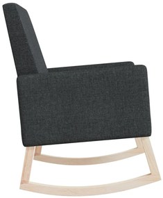 vidaXL Κουνιστή Πολυθρόνα Μαύρη Υφασμάτινη