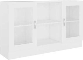 vidaXL Βιτρίνα Λευκή 120 x 30,5 x 70 εκ. από Επεξ. Ξύλο