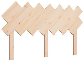 Κεφαλάρι Κρεβατιού 141x3x80,5 εκ. από Μασίφ Ξύλο Πεύκου - Καφέ