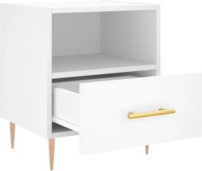 vidaXL Κομοδίνο Λευκό 40 x 35 x 47,5 εκ. από Επεξεργασμένο Ξύλο