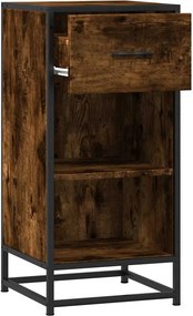 vidaXL Ραφιέρα Καπνιστή Δρυς 35,5x35x76 εκ. Επεξ. Ξύλο + Μέταλλο