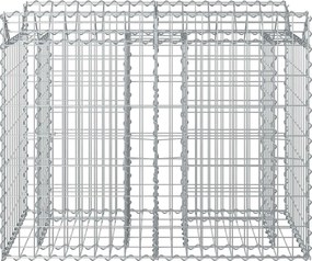 vidaXL Ανασηκωμένο κρεβάτι gabion Ασημί