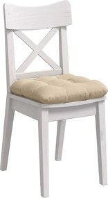 vidaXL Μαξιλάρια καθισμάτων 4 pcs Κρεμ 40 x 40 cm Ύφασμα Μικροΐνας
