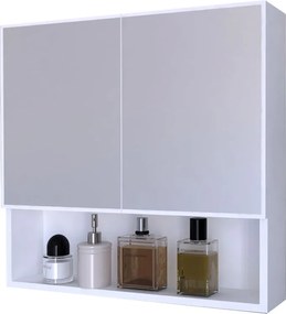 Καθρέπτης μπάνιου Zante pakoworld λευκό 70x17x70εκ