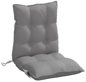 Μαξιλάρια Καρέκλας Χαμηλή Πλάτη 2 τεμ. Γκρι Ύφασμα Oxford - Γκρι