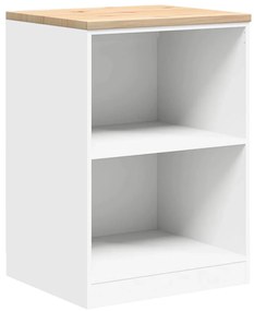 vidaXL ντουλάπι αποθήκευσης γκαράζ Λευκό 60x51x85 εκ μασίφ ξύλο πεύκο