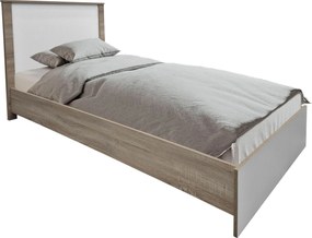 Σετ Κρεβατοκάμαρας Athos Sonoma Λευκό με Κρεβάτι 90x190εκ Σετ 3τεμ
