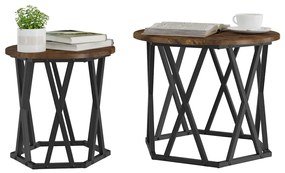 vidaXL Τραπεζάκι Πλευράς 2 pcs Καπνιστή δρυς 50 x 50 x 40 cm